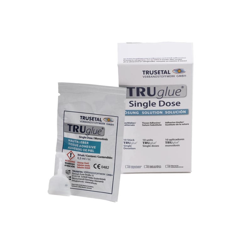 TRUglue Kleber Einzeldosis - sterile Einheit für nahtlose Wundversorgung - Med-Praxisbedarf