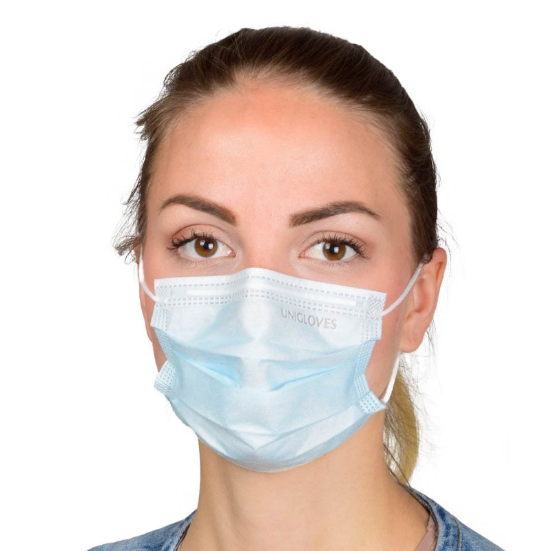 Unsteriler Mundschutz small von UNIGLOVES - Einweg-OP-Maske für den Praxisbedarf - Med-Praxisbedarf