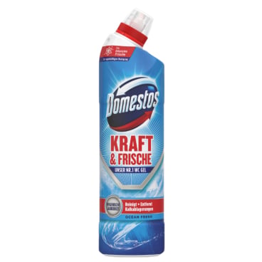 WC-Reiniger Kraft & Frische Gel von Domestos - Anwendung in Praxen und Kliniken - Med-Praxisbedarf