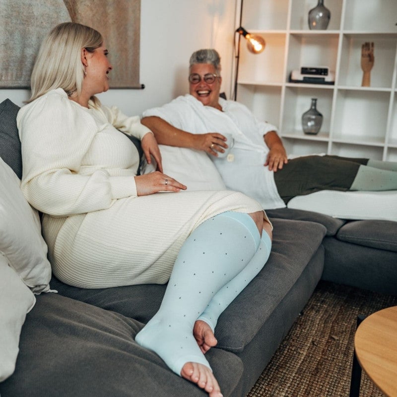 Venen Engel Kompressionskniestrümpfe im Paar - linker und rechter Strumpf für Kompressionstherapie - Med-Praxisbedarf