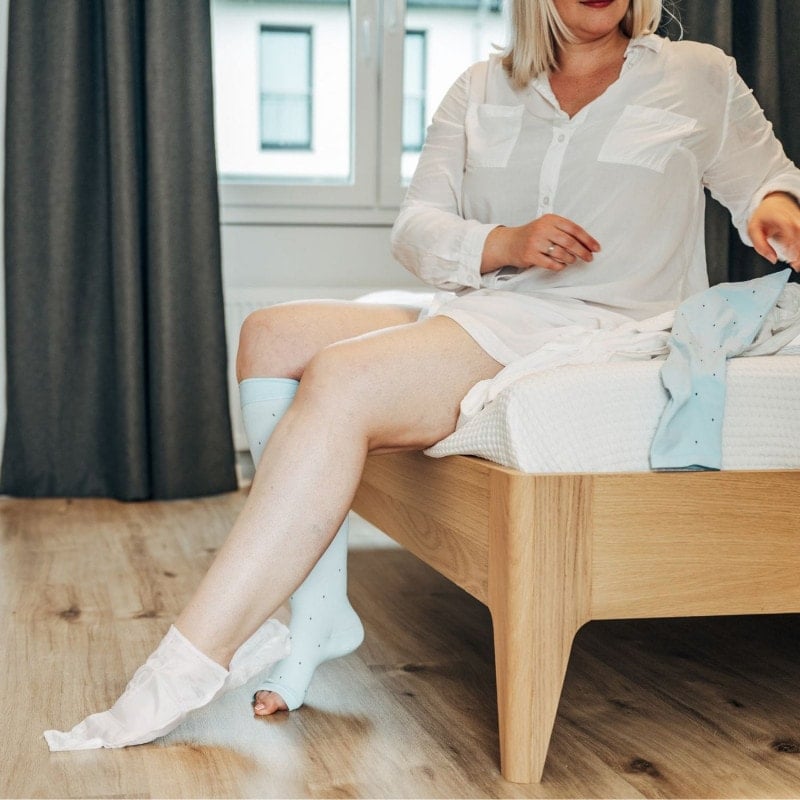 Venen Engel Kompressionskniestrümpfe beige - hautfarbene Kompressionsstrümpfe, Rundstrick - Med-Praxisbedarf