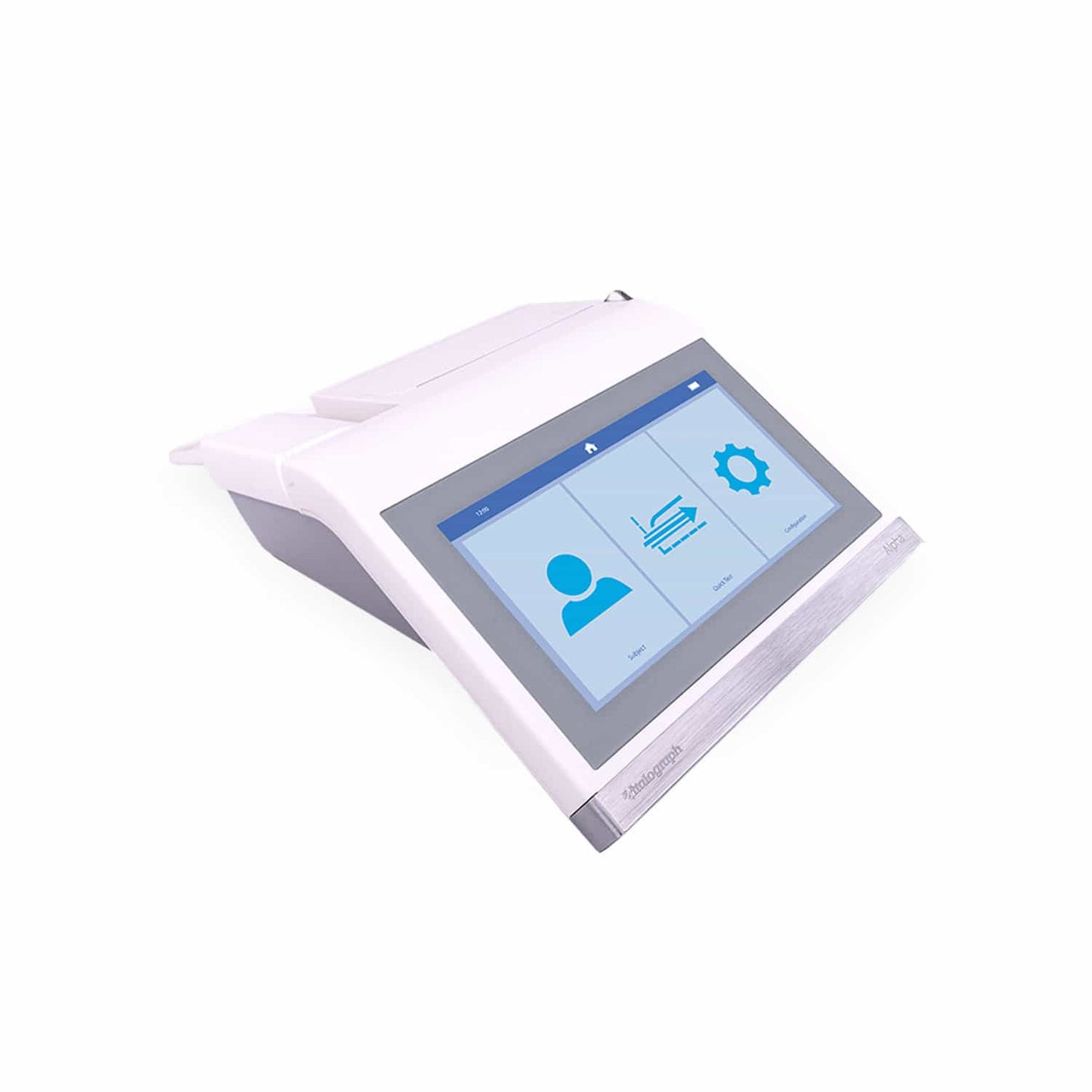 Frontansicht Vitalograph ALPHA Connect - kompaktes Design mit Display für Sofortergebnisse - Med-Praxisbedarf