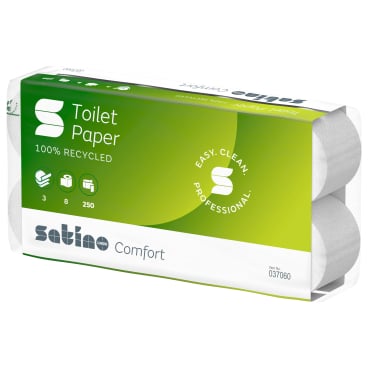 Satino Comfort Kleinrollen Toilettenpapier auf MT1-Spindel - für Arztpraxen und Kliniken geeignet - Med-Praxisbedarf