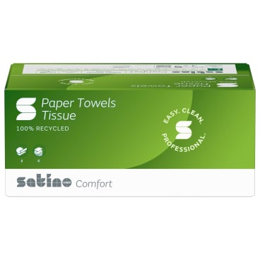 Satino comfort C-Falz Handtücher, 25x32 cm, zuverlässige Handtrocknung in der Pflege - Med-Praxisbedarf