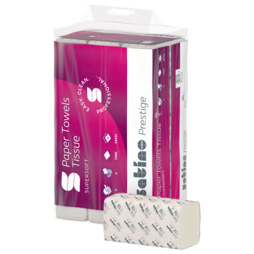 3-lagiges Handtuchpapier Satino Prestige - im V-Falz, für PT3/PT4, Praxisbedarf - Med-Praxisbedarf