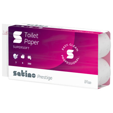 Satino Prestige Toilettenpapier 3-lagig - hochweißes Hygienepapier MT1-kompatibel - Med-Praxisbedarf