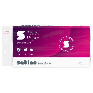 Rolle Satino Prestige Toilettenpapier 3-lagig hochweiß - für medizinische Einrichtungen - Med-Praxisbedarf