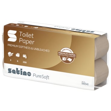 Satino PureSoft Toilettenpapier für MT1-Spender - 2-lagiges, saugstarkes Papier in der Rolle - Med-Praxisbedarf
