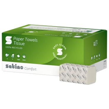 Einmalhandtuch V-Falz Satino comfort - hygienisches Trockentuch für medizinische Bereiche - Med-Praxisbedarf