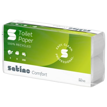 Satino comfort Toilettenpapier 2-lagig hochweiß - MT1-kompatibel für Pflegeeinrichtungen - Med-Praxisbedarf