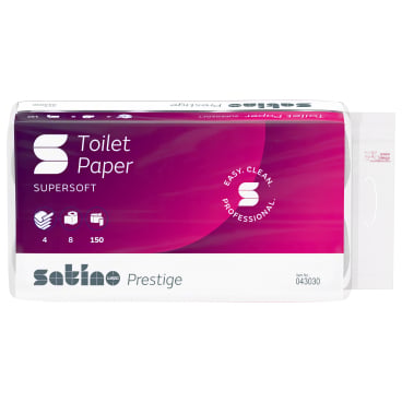 4-lagiges Toilettenpapier Satino Prestige - hochweiß für professionellen Einsatz, MT1-System - Med-Praxisbedarf