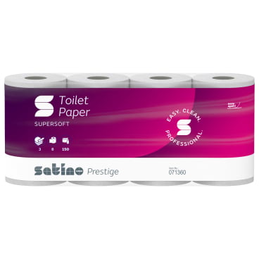 Toilettenpapier Satino Prestige Packung - 3-lagig, hochweiß von WEPA Professional GmbH - Med-Praxisbedarf