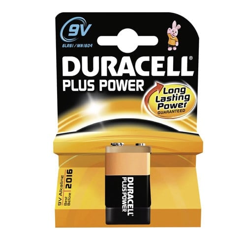 Duracell 9 Volt Blockbatterie Einweg - Plus Power, für medizinische Geräte - Med-Praxisbedarf