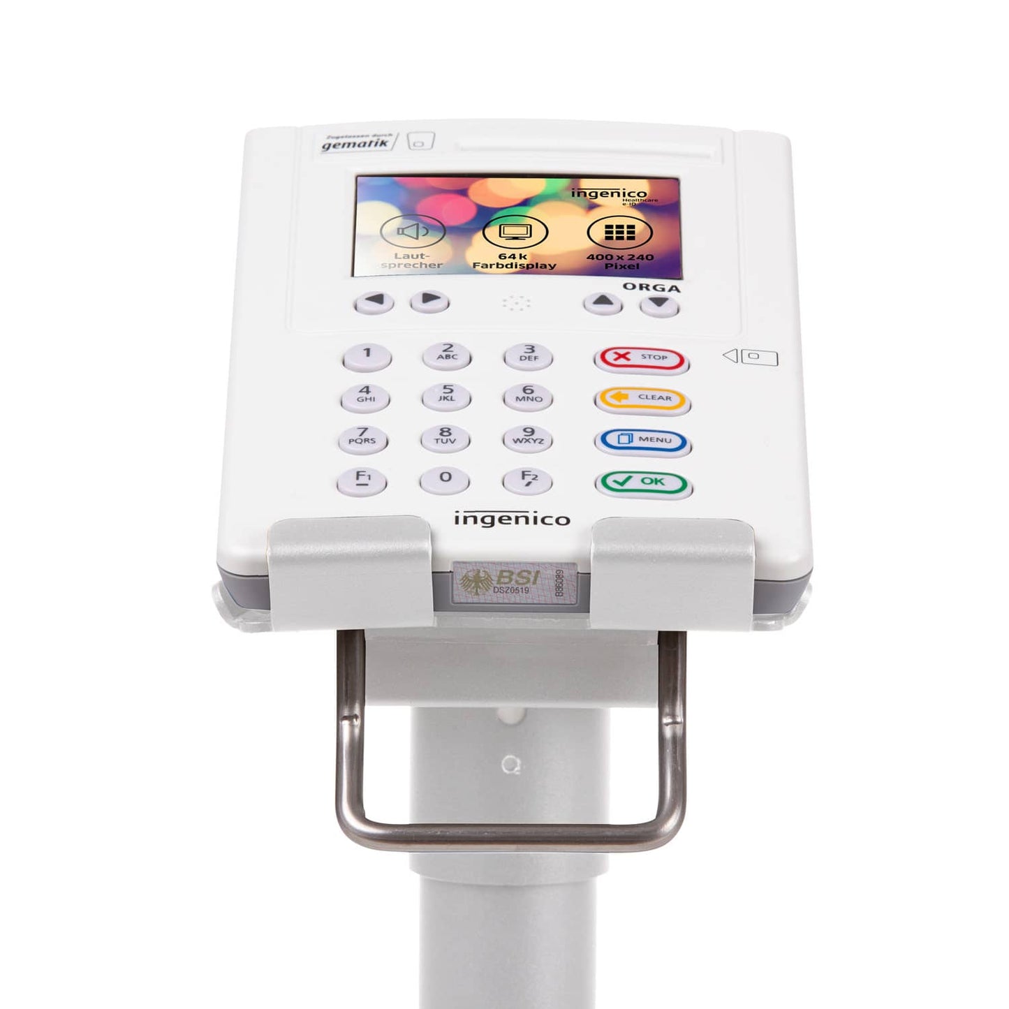 PoS-Halterung für ORGA 6141 online Terminal - stabile Halterung für Arztpraxen und Apotheken - Med-Praxisbedarf