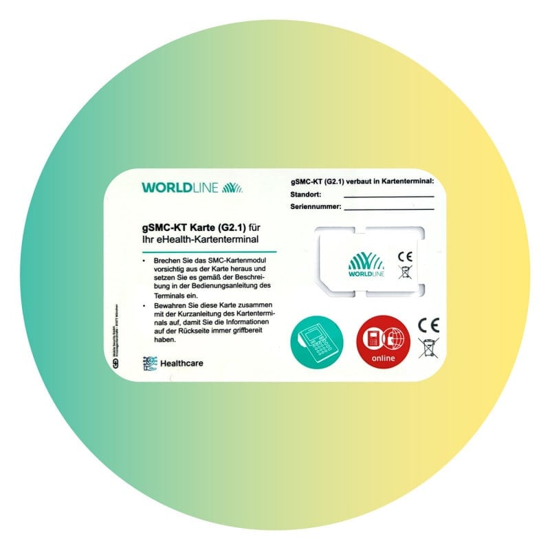 Security Module Card gSMC-KT (G2.1) von Worldline - für eHealth-Kartenterminals und TI - Med-Praxisbedarf