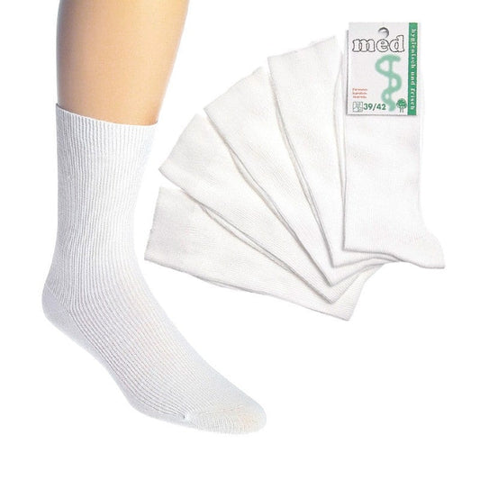 Weiße Arztsocken von Wowerat - strapazierfähige Socken für den medizinischen Alltag in Praxen - Med-Praxisbedarf