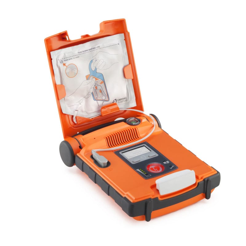 Frontansicht ZOLL POWERHEART G5 - AED Defibrillator mit Elektrodenanschluss - Med-Praxisbedarf