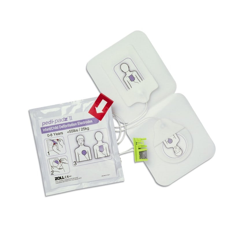Pedi-padz II Kinder-Elektroden von ZOLL - für Defibrillation bei Kindern unter 8 Jahren oder unter 25 kg - Med-Praxisbedarf