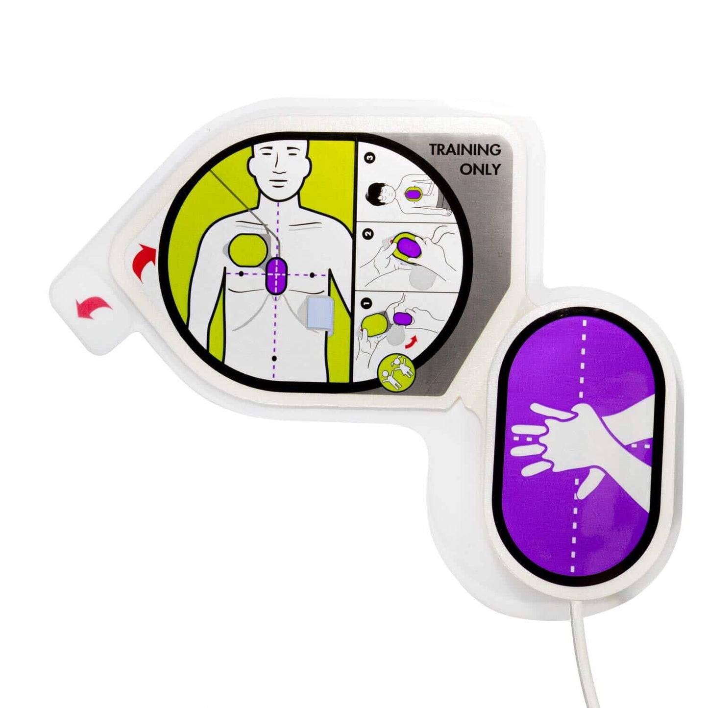 ZOLL CPR Uni-padz III Trainingspads - AED-Trainingselektroden für realitätsnahe Übungen - Med-Praxisbedarf