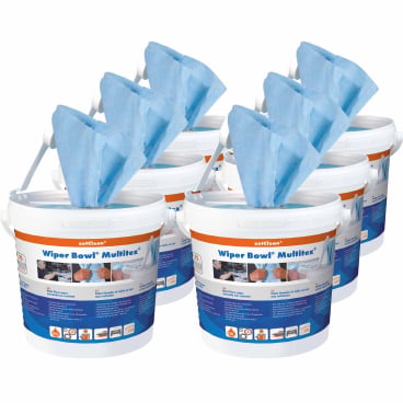 Wiper Bowl Tuch aus der Box - entnommenes Einmaltuch zur hygienischen Flächenpflege - Med-Praxisbedarf