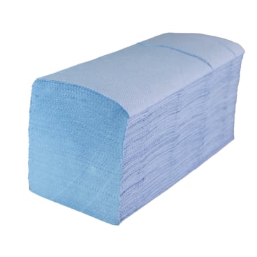 zetForm Falthandtücher V-Falz blau - 2-lagiges Tissue für Klinik und Pflege, blaue Farbe - Med-Praxisbedarf