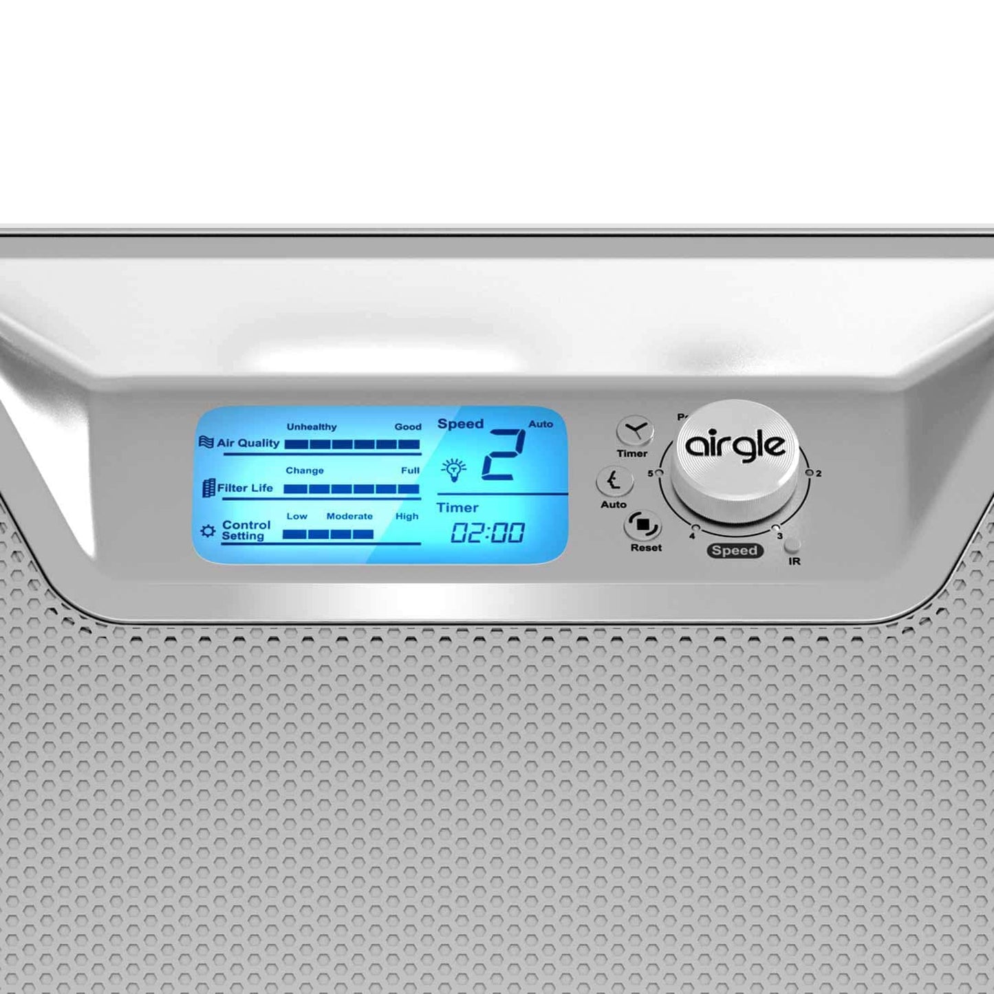 Airgle AG900 Luftreiniger Seitenansicht - kompaktes Design für medizinische Räume und Pflegeheime - Med-Praxisbedarf