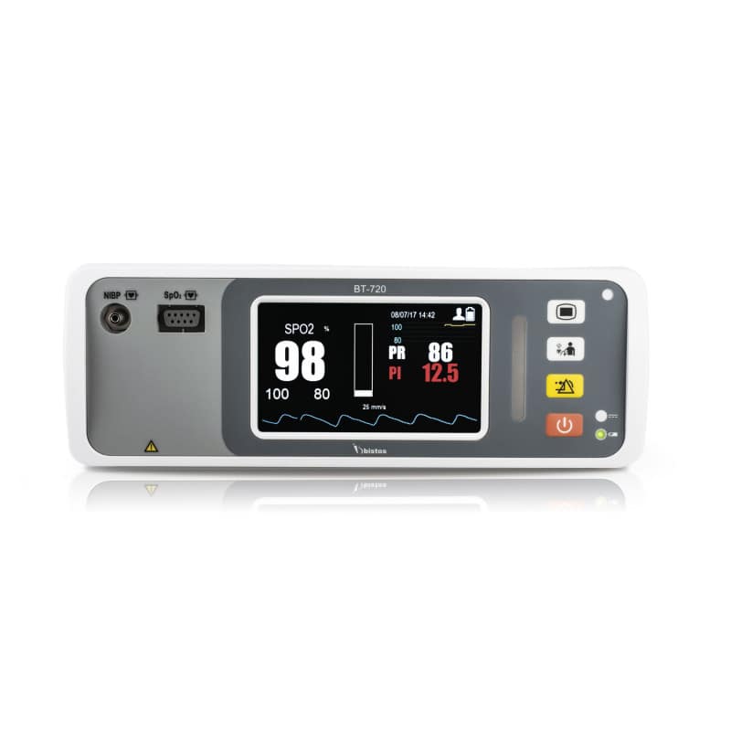 Detailansicht BT-720 Display - zeigt Pulsfrequenz und SpO2-Werte an - Med-Praxisbedarf