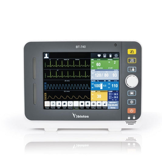 Bistos Überwachungsmonitor BT-740 - EKG, SpO2, Blutdruck und Temperatur Monitor - Med-Praxisbedarf