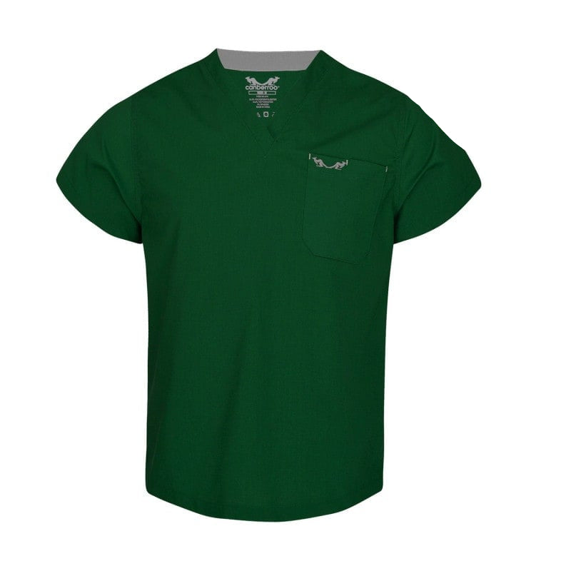 canberroo® Unisex-Top in Schwarz - Berufsbekleidung für Praxis-Team, moderner Schnitt, waschbar - Med-Praxisbedarf