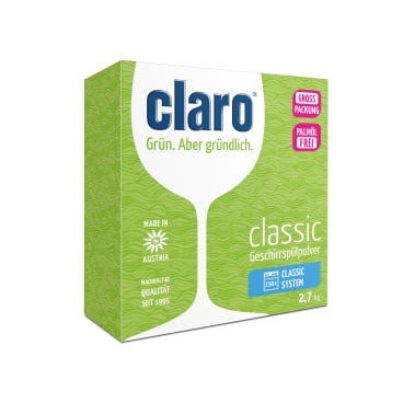 claro Classic Geschirrspülmittel Flasche - bewährtes Spülmittel für gewerbliche Maschinen, Detailansicht - Med-Praxisbedarf
