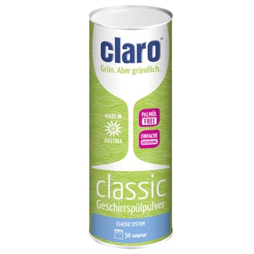 Claro Öko Classic Spülmaschinenpulver - bewährtes Reinigungsmittel für medizinische Einrichtungen - Med-Praxisbedarf