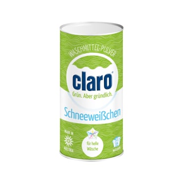 claro Schneeweißchen Waschmittel-Pulver - für helle Wäsche, hohe Reinigungskraft bei niedrigen Temperaturen - Med-Praxisbe...