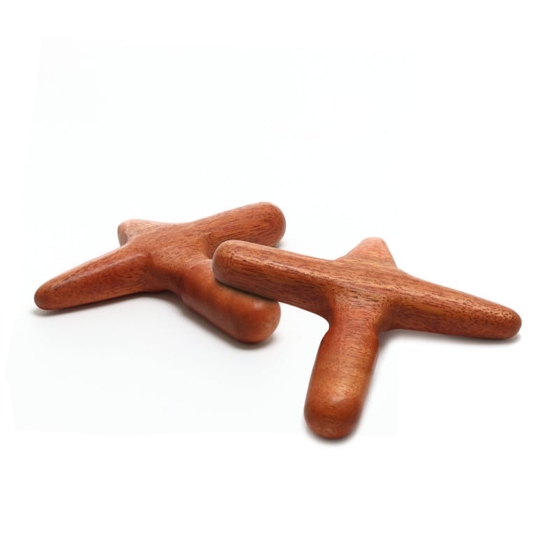 Asiatisches Massagekreuz aus Holz - von cosiMed für Triggerpunkt-Behandlung - Med-Praxisbedarf