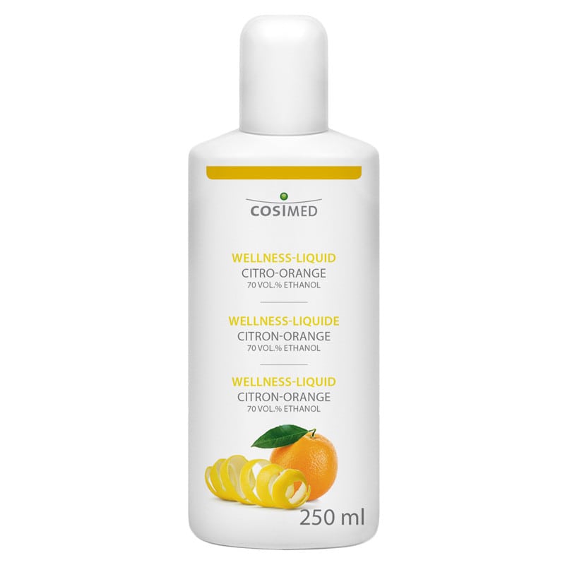 Wellness-Liquid Citro-Orange von cosiMed - erfrischendes Pflegeöl nach Sport oder Massage - Med-Praxisbedarf