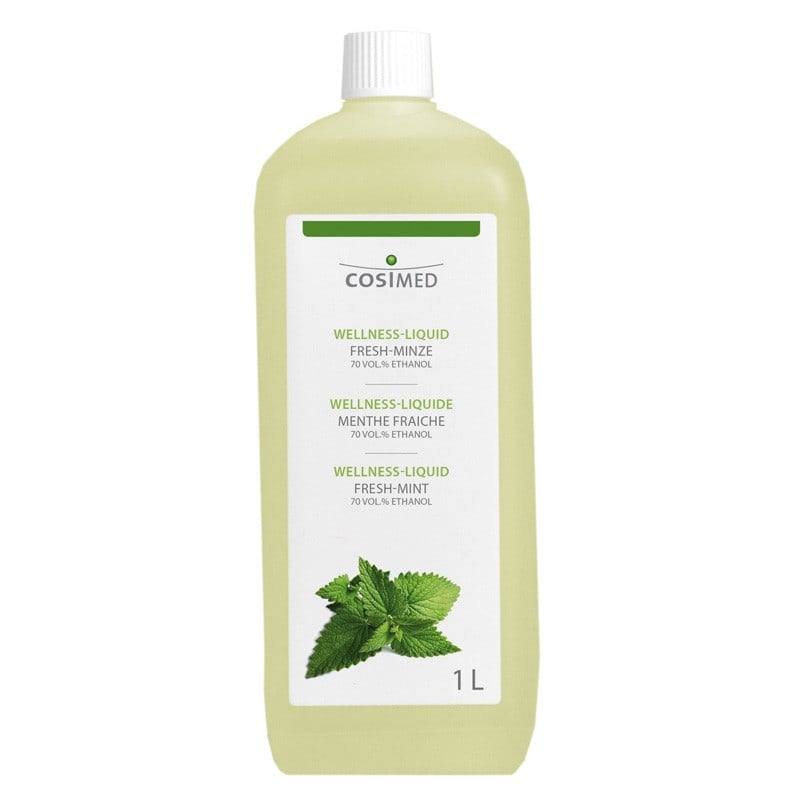 Wellness-Liquid Fresh-Minze Flasche - belebendes Minzöl für Massagen in Arztpraxen - Med-Praxisbedarf