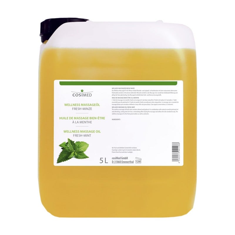 Massageöl Fresh-Minze Flasche von cosiMed - hochwertiges Pflegeprodukt für Einrichtungen - Med-Praxisbedarf