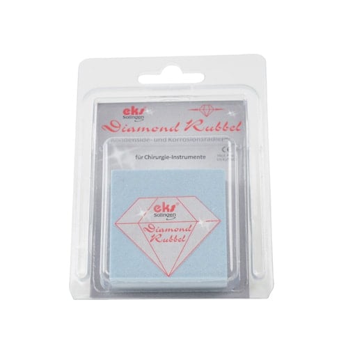 Diamond Rubbel Instrumentenpflegeblock - mit monokristallinen Diamanten zur Aufarbeitung mattierter Instrumente - Med-Prax...