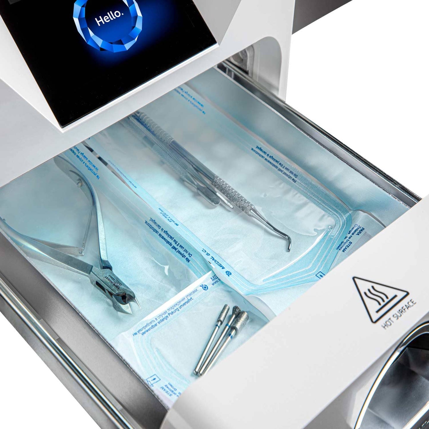 Enbio S Autoklav im Einsatz - Sterilisation von verpackten medizinischen Instrumenten - Med-Praxisbedarf