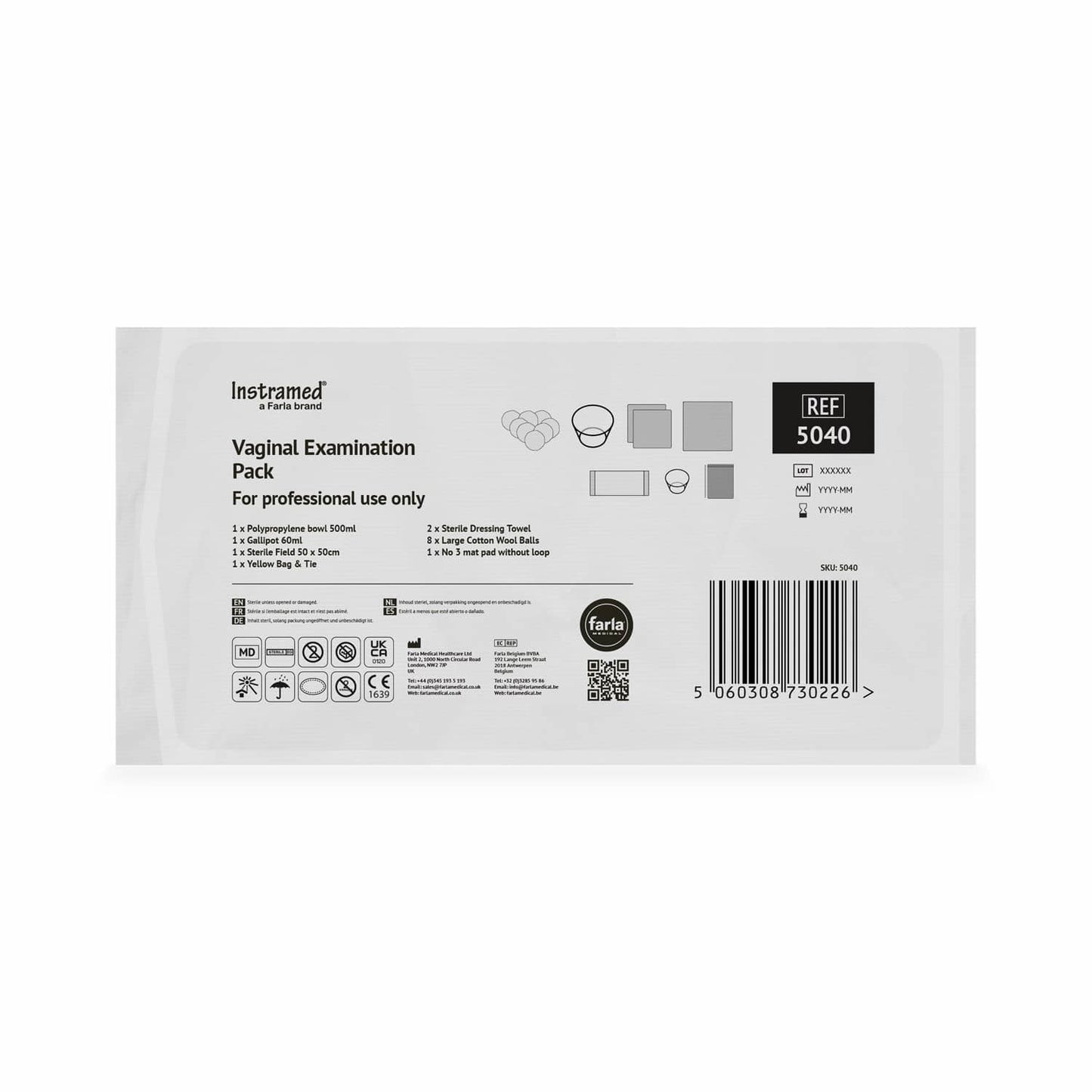 Vaginaluntersuchungs-Set Instramed von farla - gebrauchsfertiges Set für die Gynäkologie - Med-Praxisbedarf