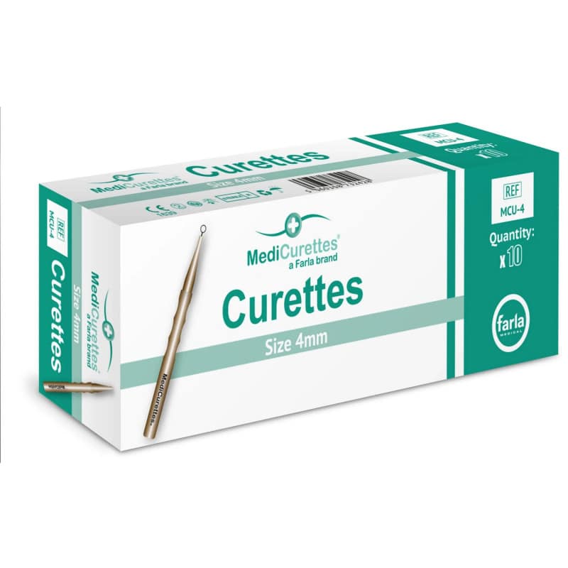MediCurettes chirurgische Küretten Set - präzise Ring-Küretten für kleinere Eingriffe - Med-Praxisbedarf