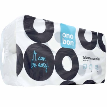 Toilettenpapier onobon 3-lagig hochweiß - nachhaltiges Hygienepapier aus 100% Recycling - Med-Praxisbedarf