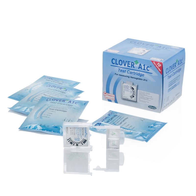 Clover A1c Testkassetten - zur quantitativen Messung von HbA1c und Glukose, von infopia - Med-Praxisbedarf