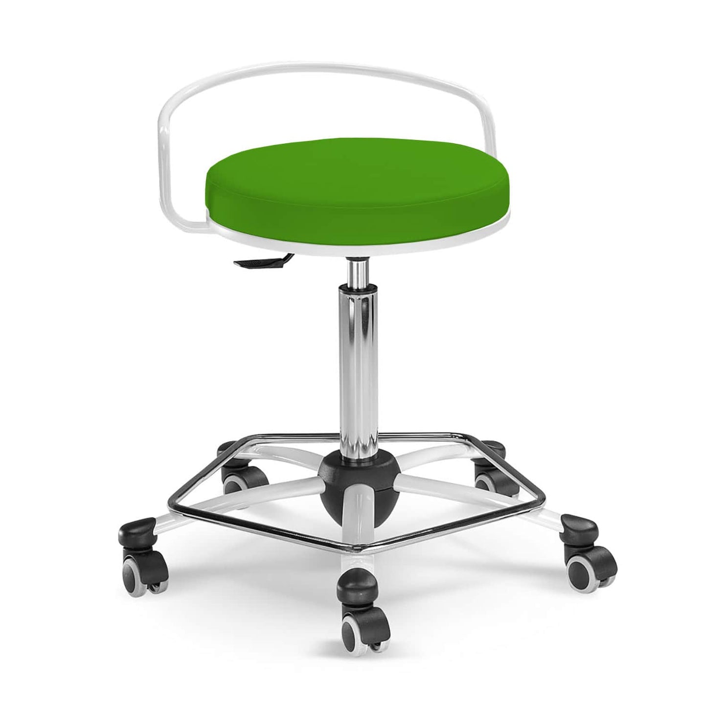 Arzthocker seitliche Ansicht - Stabile Sitzgelegenheit mit elegantem Design für Ärzte - Med-Praxisbedarf