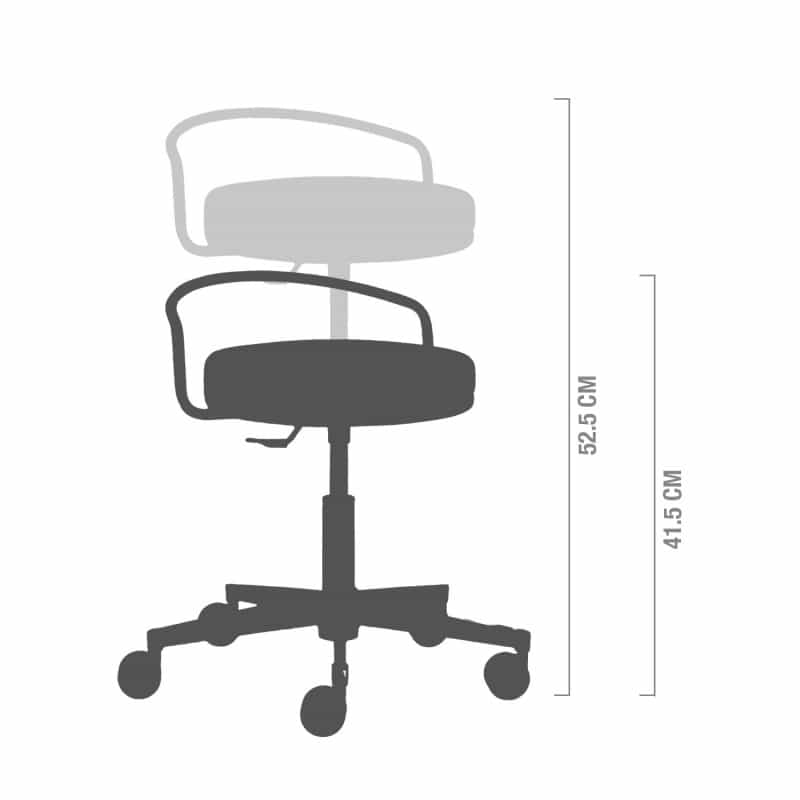 Ergonomischer Funktionsdrehhocker myXPERT - für langen Sitzeinsatz in medizinischen Einrichtungen - Med-Praxisbedarf