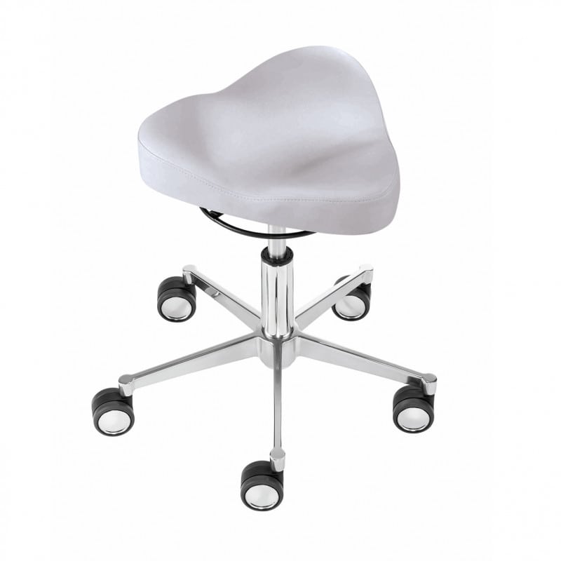 Funktionsdrehhocker myXPERT - ergonomische Sitzschale in Seitenansicht - Med-Praxisbedarf