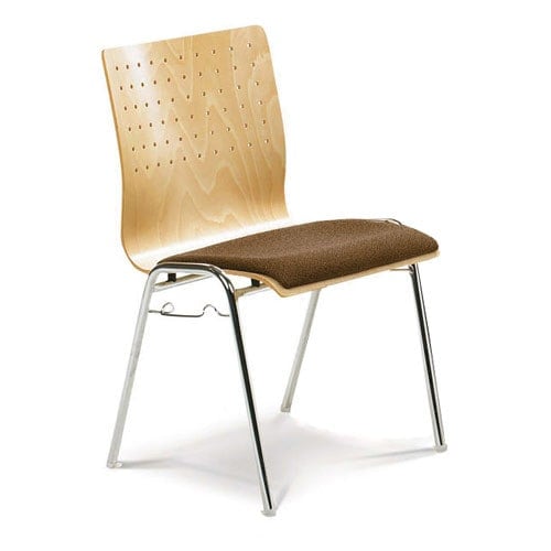 Gepolsterter Design-Stapelstuhl - Besucherstuhl für Arztpraxen, belastbar bis 150 kg - Med-Praxisbedarf