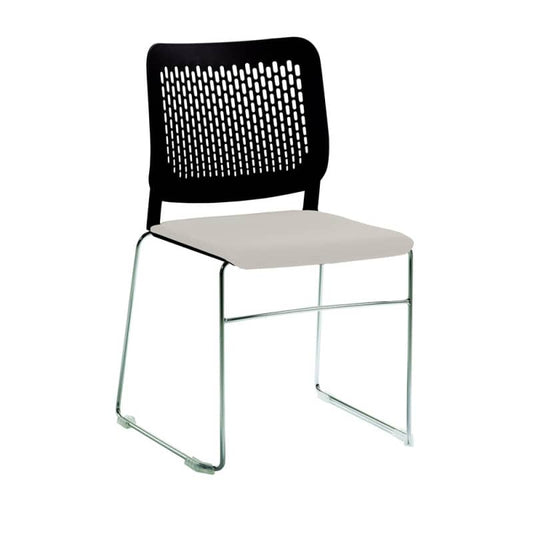 Stapelstuhl SITTEC gepolstert - moderner Wartezimmerstuhl, Höhe 85 cm, stapelbar - Med-Praxisbedarf