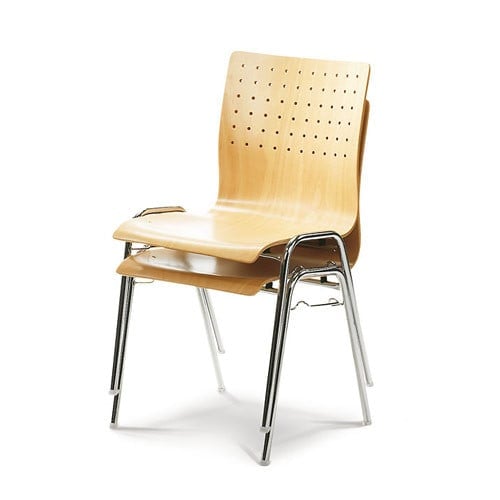 Holzschalenstuhl von mayer für Wartebereiche - formschön und robust, hoher Sitzkomfort - Med-Praxisbedarf