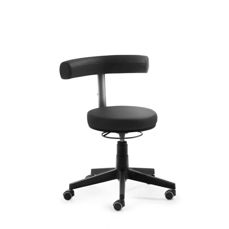 MyQuIZZ Funktionsdrehstuhl - ergonomischer Stuhl für Behandlungsraum, Frontansicht - Med-Praxisbedarf