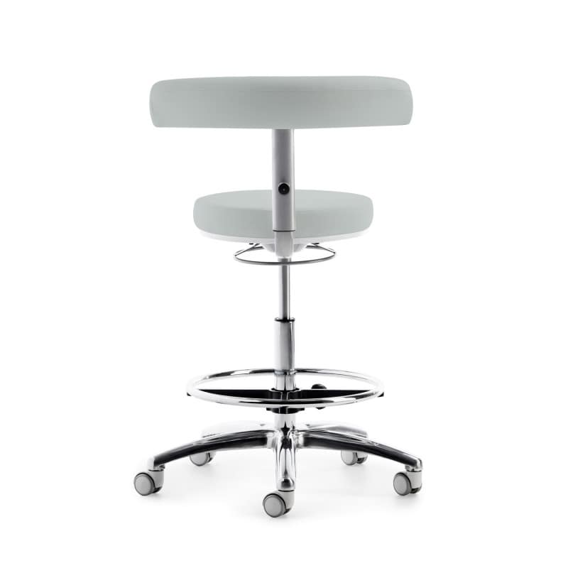 MyQuIZZ Funktionshocker für Großgewachsene - hoch einstellbare Sitzfläche 54-74 cm, schwarz - Med-Praxisbedarf